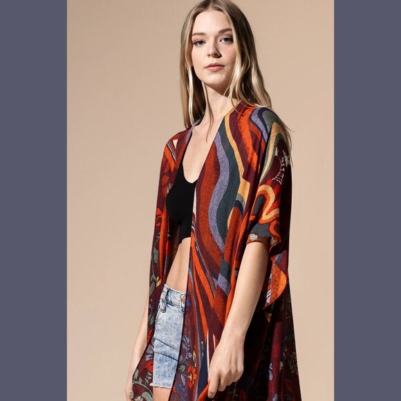 Ruby Chic Retro Kimono - Picture 7 of 8